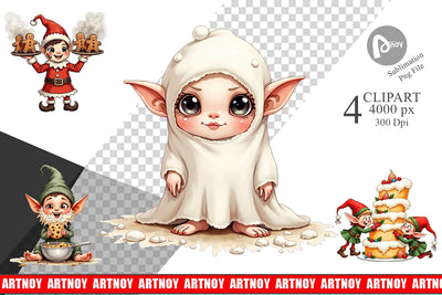 Clipart UglyCute Christmas Bake-Off Disaster Sublimation artnoy 