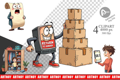 Clipart Unboxing Regret Sublimation artnoy 