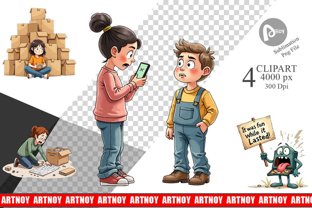 Clipart Unboxing Regret Sublimation artnoy 