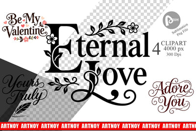 Clipart Victorian Romance Valentine Quotes Sublimation artnoy 