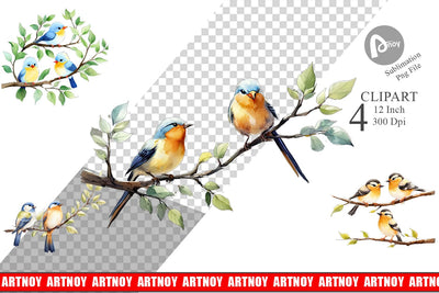 Clipart Watercolor Bird Sublimation artnoy 