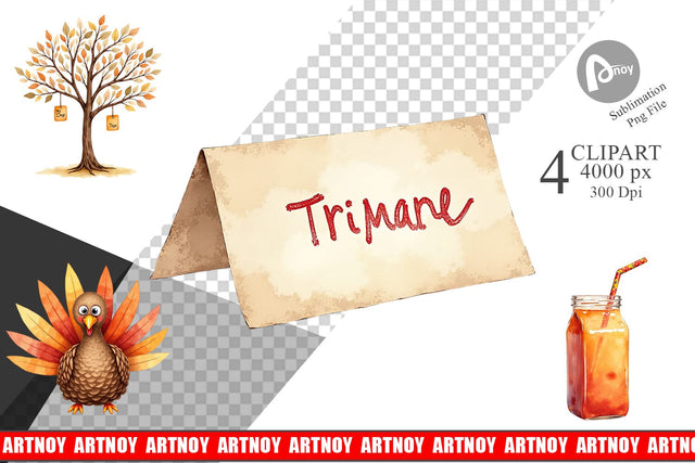 Clipart Watercolor Kids Table Crafts Sublimation artnoy 