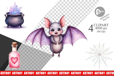 Clipart Watercolor Pastel Goth Cuties Sublimation artnoy 