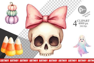 Clipart Watercolor Pastel Goth Cuties Sublimation artnoy 