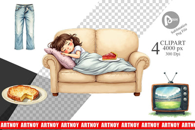 Clipart Watercolor Post Feast Coma Sublimation artnoy 