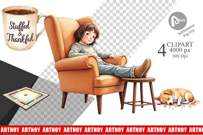 Clipart Watercolor Post Feast Coma Sublimation artnoy 