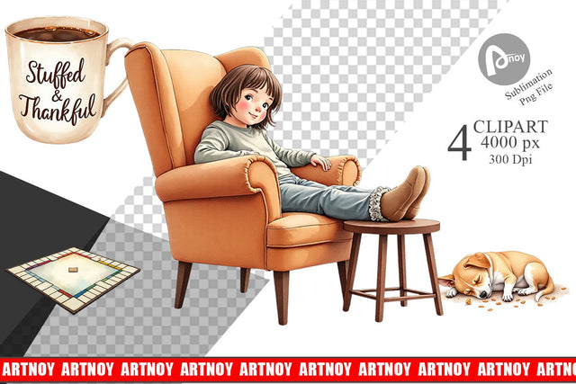 Clipart Watercolor Post Feast Coma Sublimation artnoy 