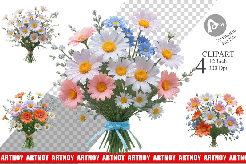 Clipart Wildflower Bouquet Sublimation artnoy 