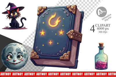 Clipart Witch Elements Sublimation artnoy 