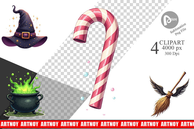 Clipart Witch Elements Sublimation artnoy 