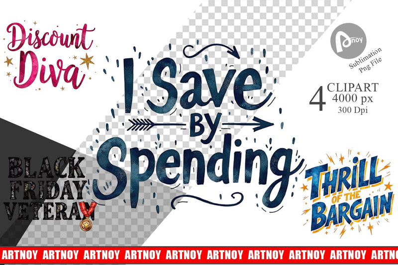 Clipart Witty Bargain Hunter Sublimation artnoy 