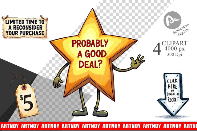 Clipart Witty Warning Icons Sublimation artnoy 