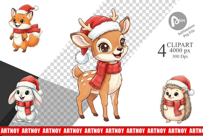 Clipart Woodland Animals Sublimation artnoy 