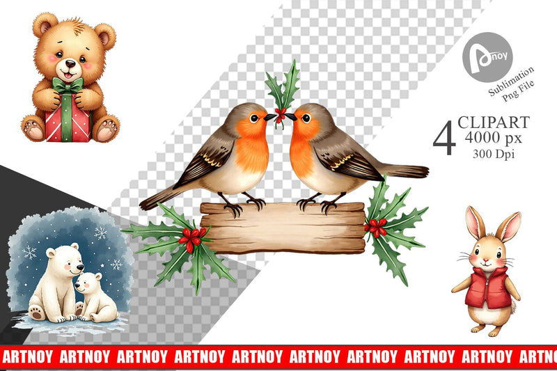 Clipart Woodland Whimsy Sublimation artnoy 