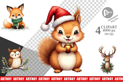 Clipart Woodland Whimsy Sublimation artnoy 
