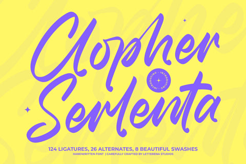 Clopher Serlenta - Handwritten Font Font Letterena Studios 