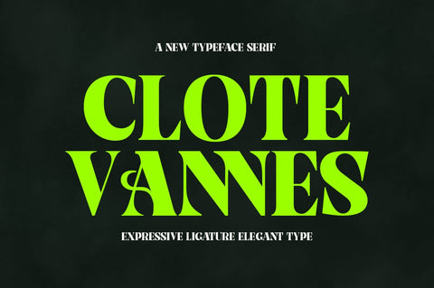 Clote Vannes Font gatype 