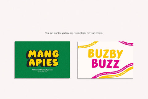 Cloud Bunch - Playful Display Typeface Font Four Lines Std. 