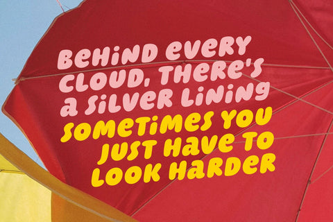 Cloud Bunch - Playful Display Typeface Font Four Lines Std. 