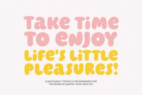 Cloud Bunch - Playful Display Typeface Font Four Lines Std. 