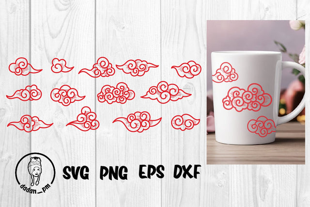 Cloud hand drawn svg,chinese style lunar SVG dadan_pm 