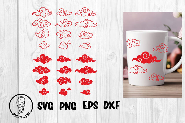 Cloud hand drawn svg,chinese style lunar SVG dadan_pm 