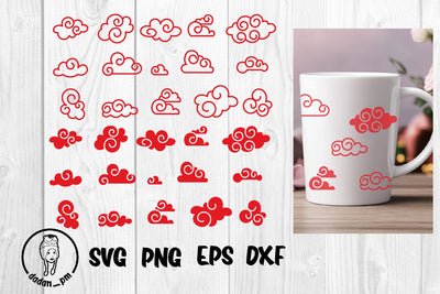 Cloud hand drawn svg,chinese style lunar SVG dadan_pm 