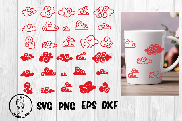 Cloud hand drawn svg,chinese style lunar SVG dadan_pm 