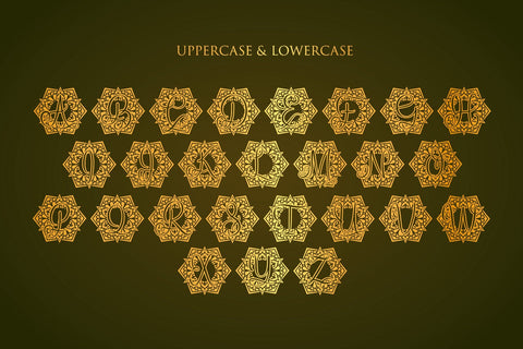 Clove Mandala Monogram Font Dm Letter Studio 