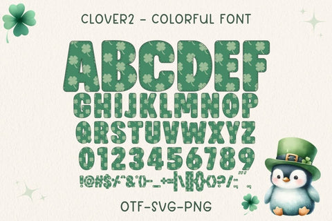 Clover - Color Font Font AnningArts Design 