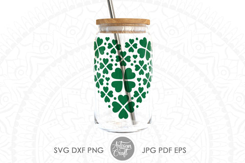 Clover heart, St Patrick SVG files, Heart and shamrock SVG SVG Artisan Craft SVG 