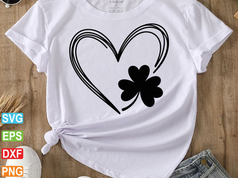 Clover Heart SVG, Lucky Svg, St Patricks Shirt SVG Creativeart88 
