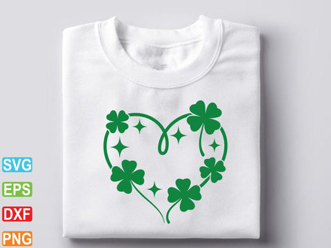 Clover Heart SVG, Lucky Svg, St Patricks Shirt SVG Creativeart88 