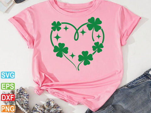 Clover Heart SVG, Lucky Svg, St Patricks Shirt SVG Creativeart88 