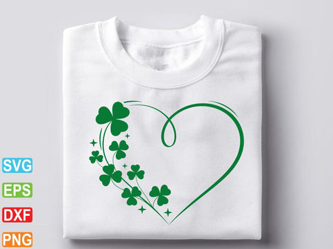 Clover Heart SVG, Lucky Svg, St Patricks Shirt SVG Creativeart88 