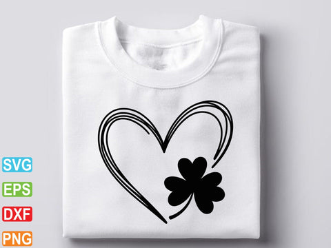 Clover Heart SVG, Lucky Svg, St Patricks Shirt SVG Creativeart88 