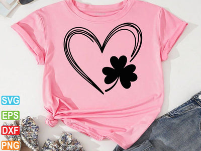 Clover Heart SVG, Lucky Svg, St Patricks Shirt SVG Creativeart88 