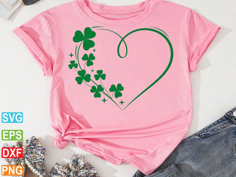 Clover Heart SVG, Lucky Svg, St Patricks Shirt SVG Creativeart88 