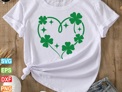 Clover Heart SVG, Lucky Svg, St Patricks Shirt SVG Creativeart88 