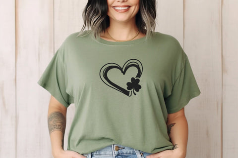 Clover Heart Svg Png Files for Patrick's Day, Lucky Svg, Shamrock Svg, Irish Svg, St Patricks Day Svg, St Patricks Shirt, Paddys Day Svg SVG DesignDestine 
