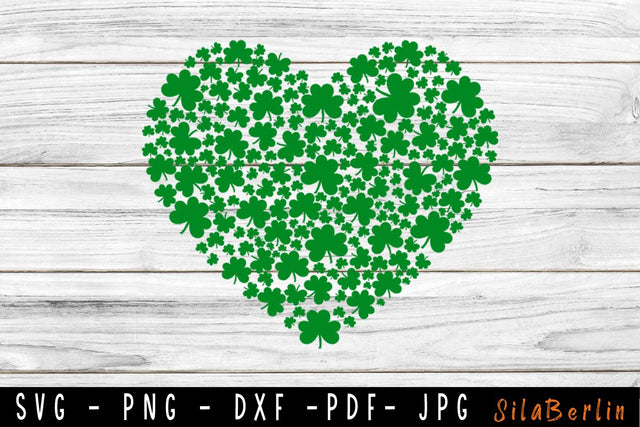 Clover Leaf SVG, Shamrock SVG, Heart svg, St. Patrick's Day SVG, Irish svg, Clover svg, Saint Patrick's Day, Lucky svg, Cut File for Cricut SVG SilaBerlin 