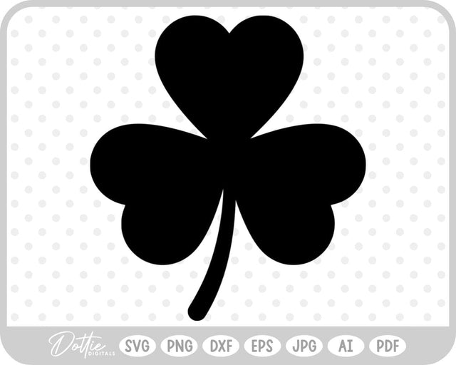 Clover Lucky Shamrock SVG DottieDigitals 