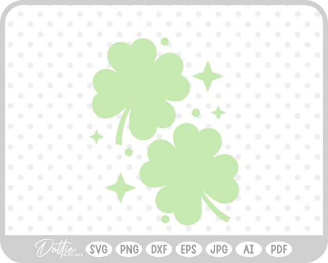 Clover Lucky Shamrock SVG DottieDigitals 