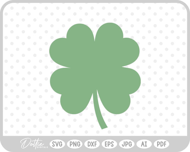 Clover Lucky Shamrock SVG DottieDigitals 