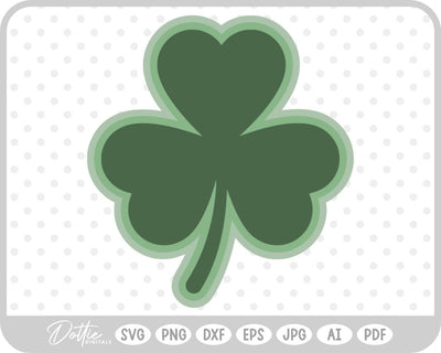 Clover Lucky Shamrock SVG DottieDigitals 