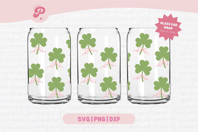 Clover SVG For Glass Cans SVG Totally Posie 