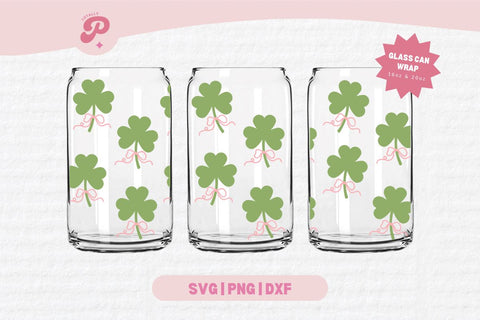 Clover SVG For Glass Cans SVG Totally Posie 