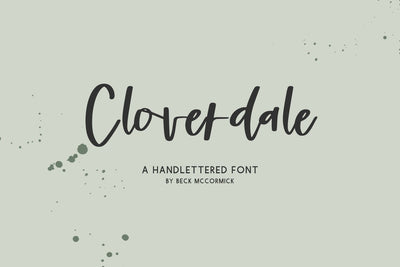 Cloverdale Script Font Beck McCormick 