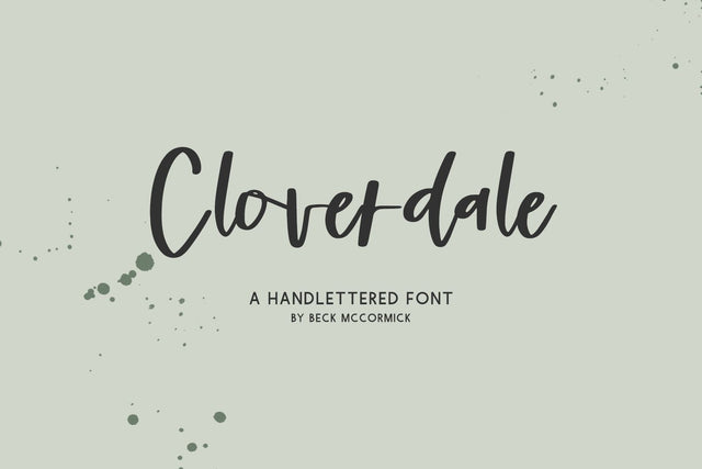 Cloverdale Script Font Beck McCormick 