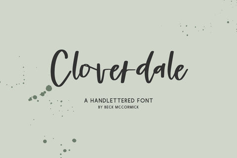 Cloverdale Script Font Beck McCormick 